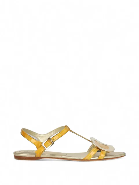 buckle-detail T-bar sandals