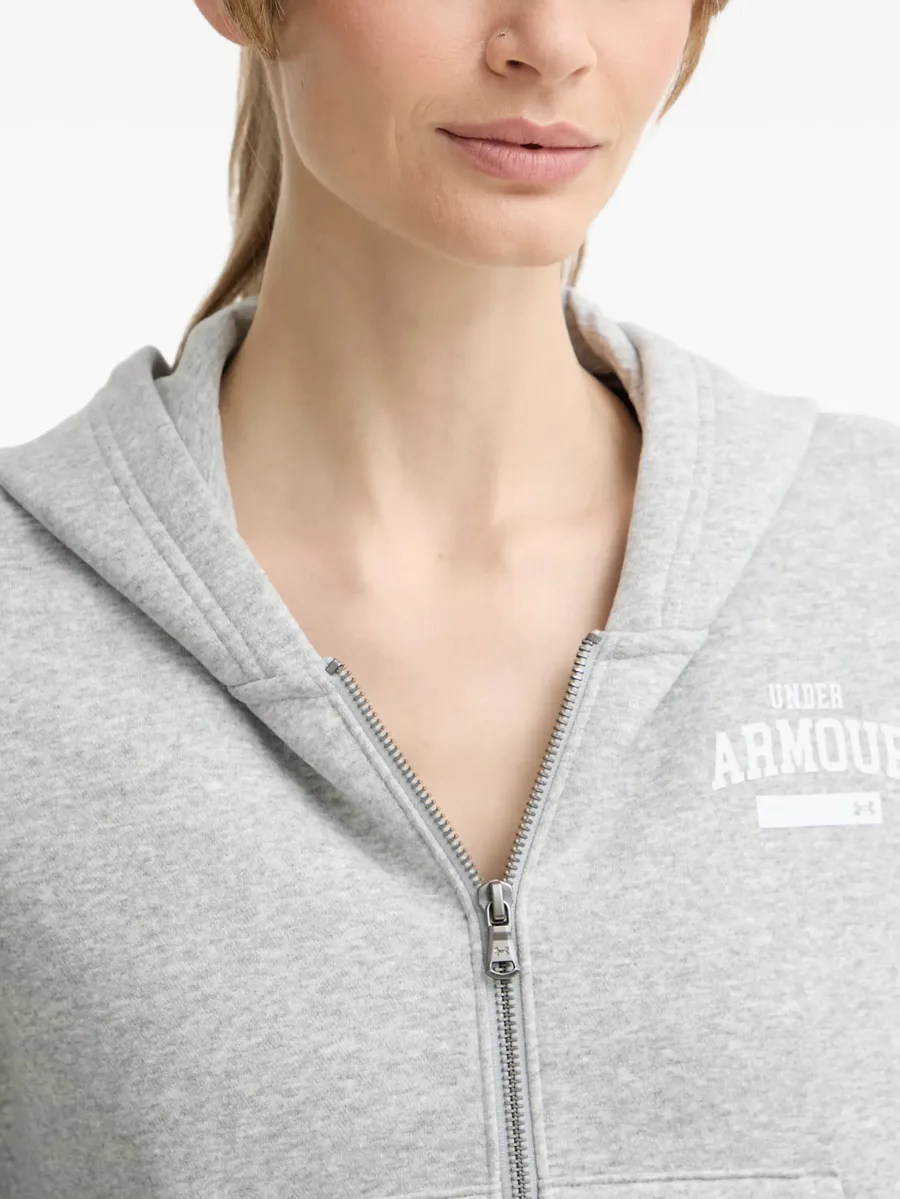 logo-print zip-up hoodie 4