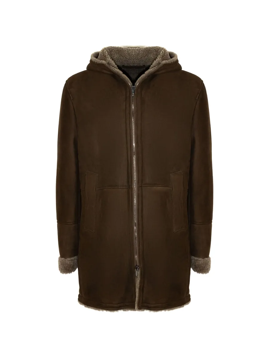 hooded fur-trimmed coat 1