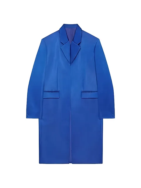 Kissing notched-lapel coat