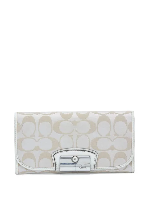 pre-owned logo-jacquard wallet