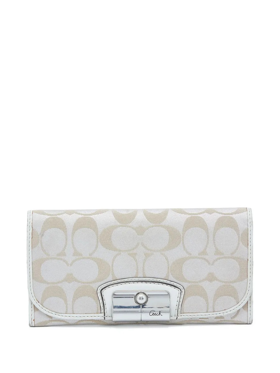 pre-owned logo-jacquard wallet 2