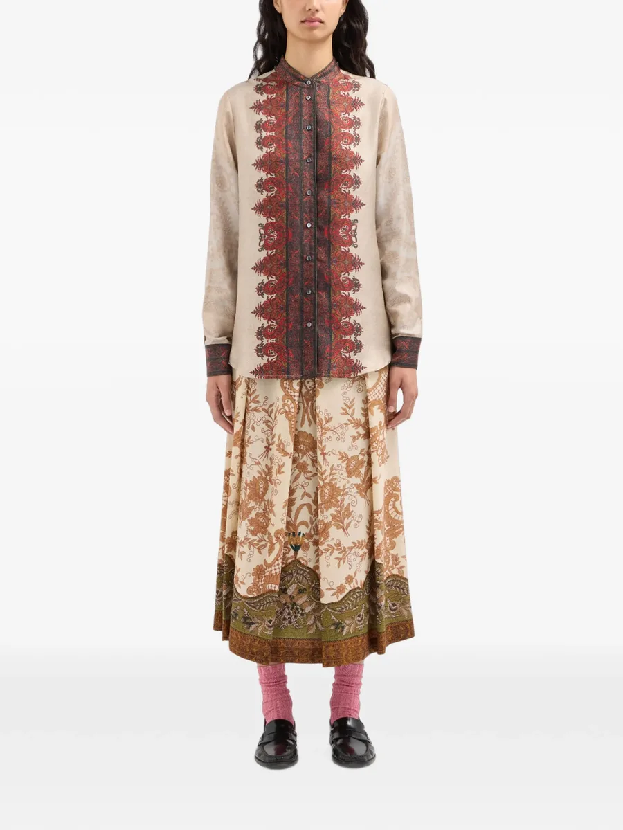 paisley-print silk shirt 2