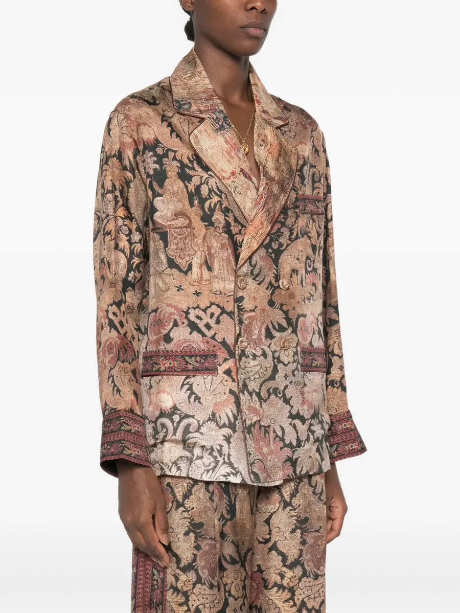 graphic-print double-breasted jacket 3