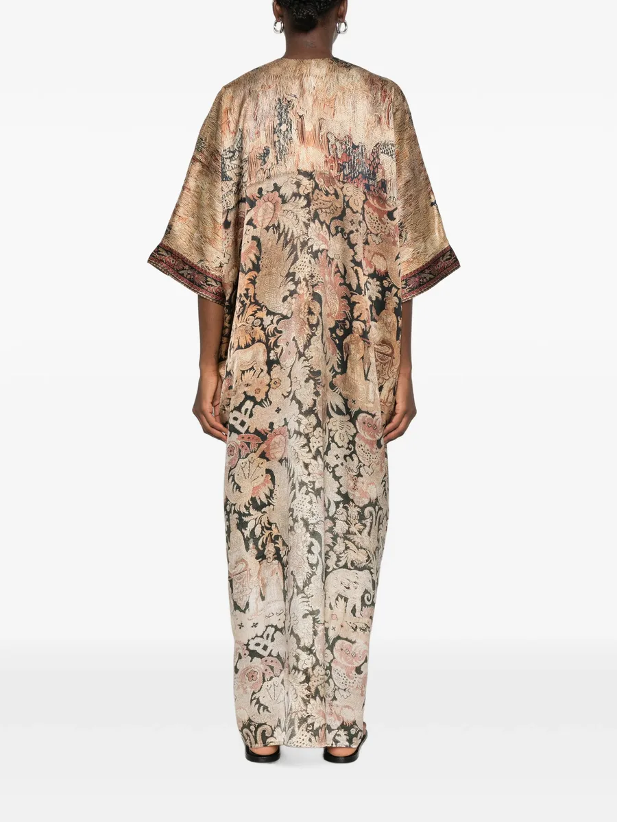 graphic-print V-neck maxi dress 4