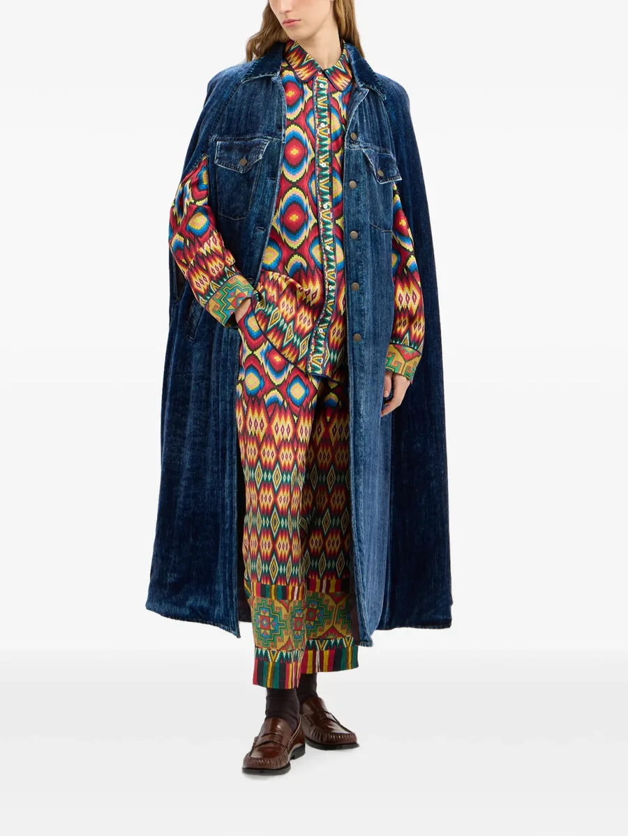 Aloe geometric-print silk shirt 3