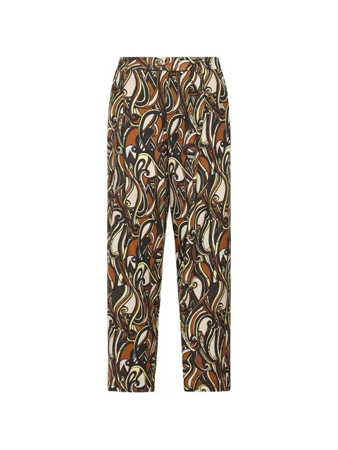 Beatex swirling-pattern wool trousers