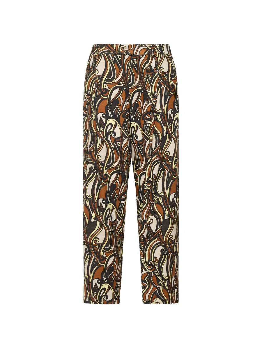 Beatex swirling-pattern wool trousers 1