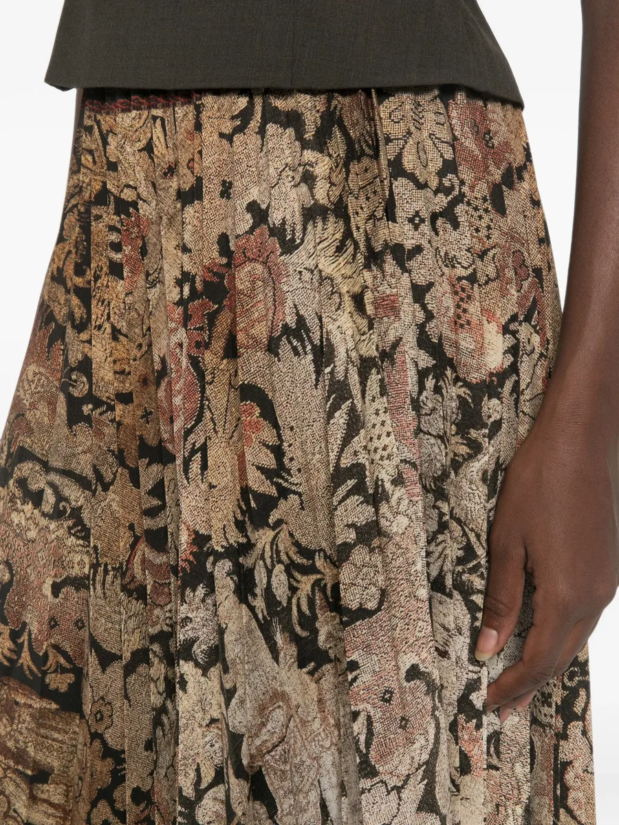floral-print pleated maxi skirt 5