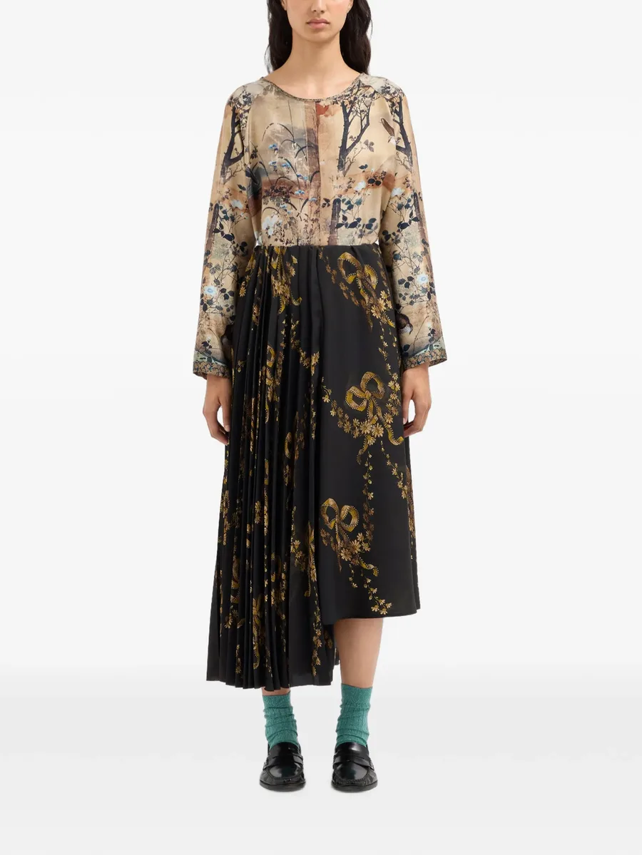 Ceto pleated asymmetric skirt 3