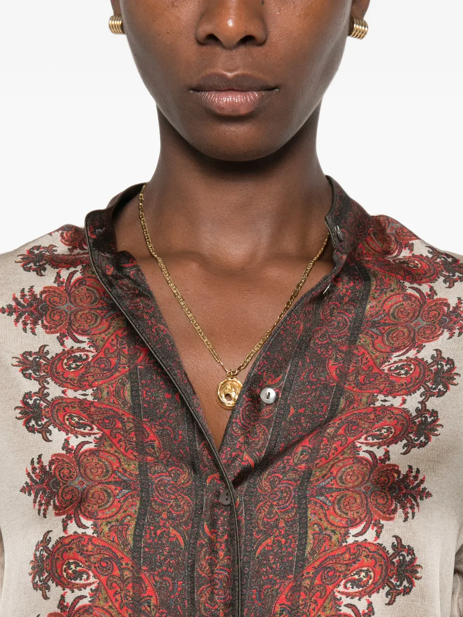 paisley-print silk shirt 5
