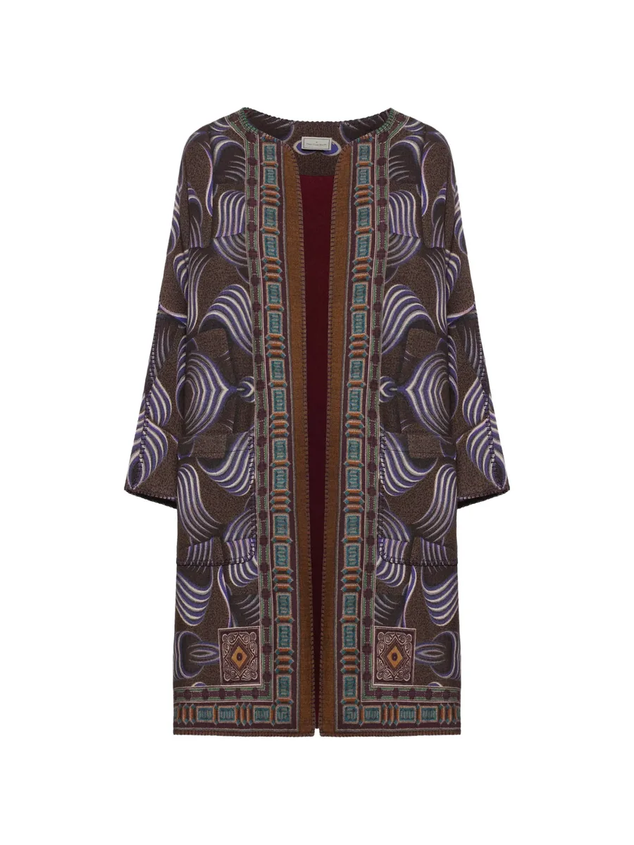 Pancake geometric-print kimono 1