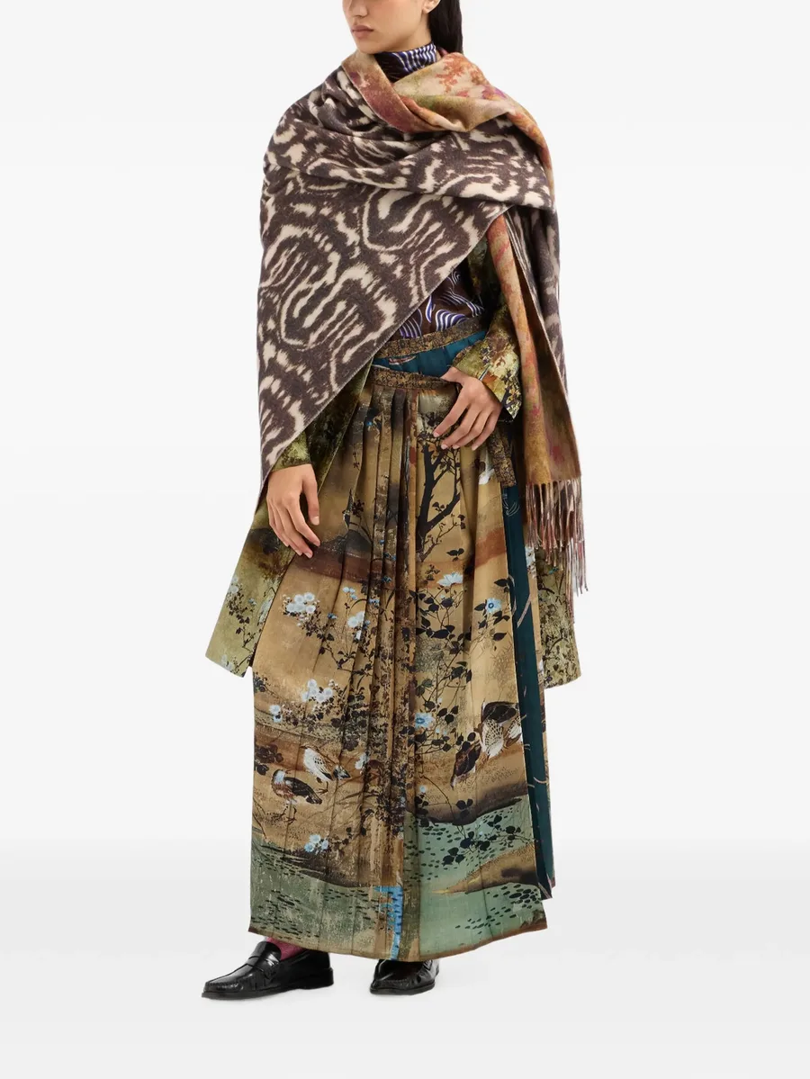 JP682DOX floral-print lapel-collar coat 3