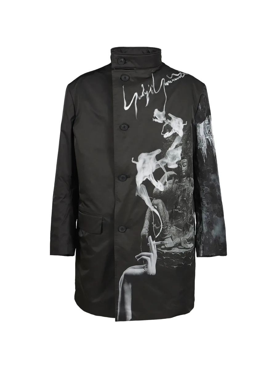 Smoking Gothic graphic-print button-up jacket 1