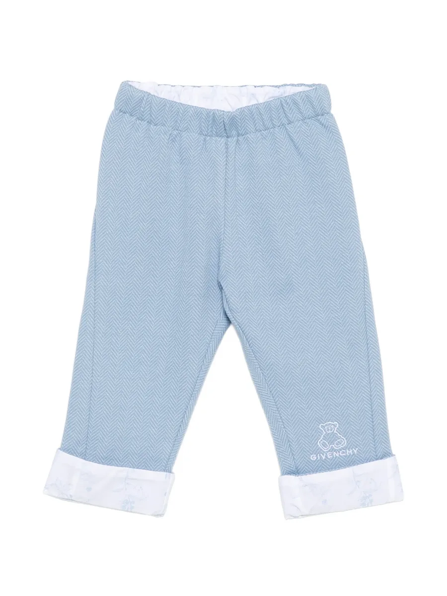 teddy bear-print herringbone babywear set (set of three) 3