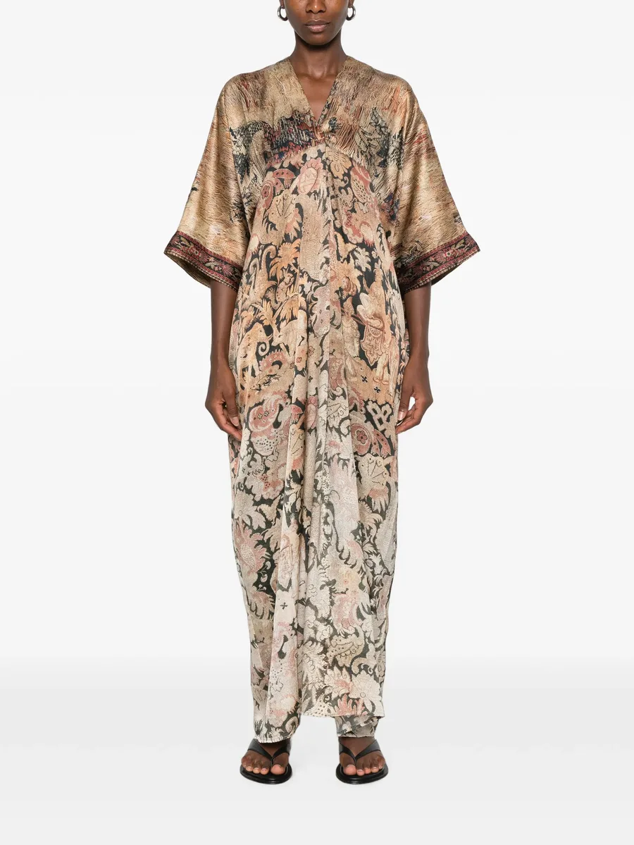 graphic-print V-neck maxi dress 3