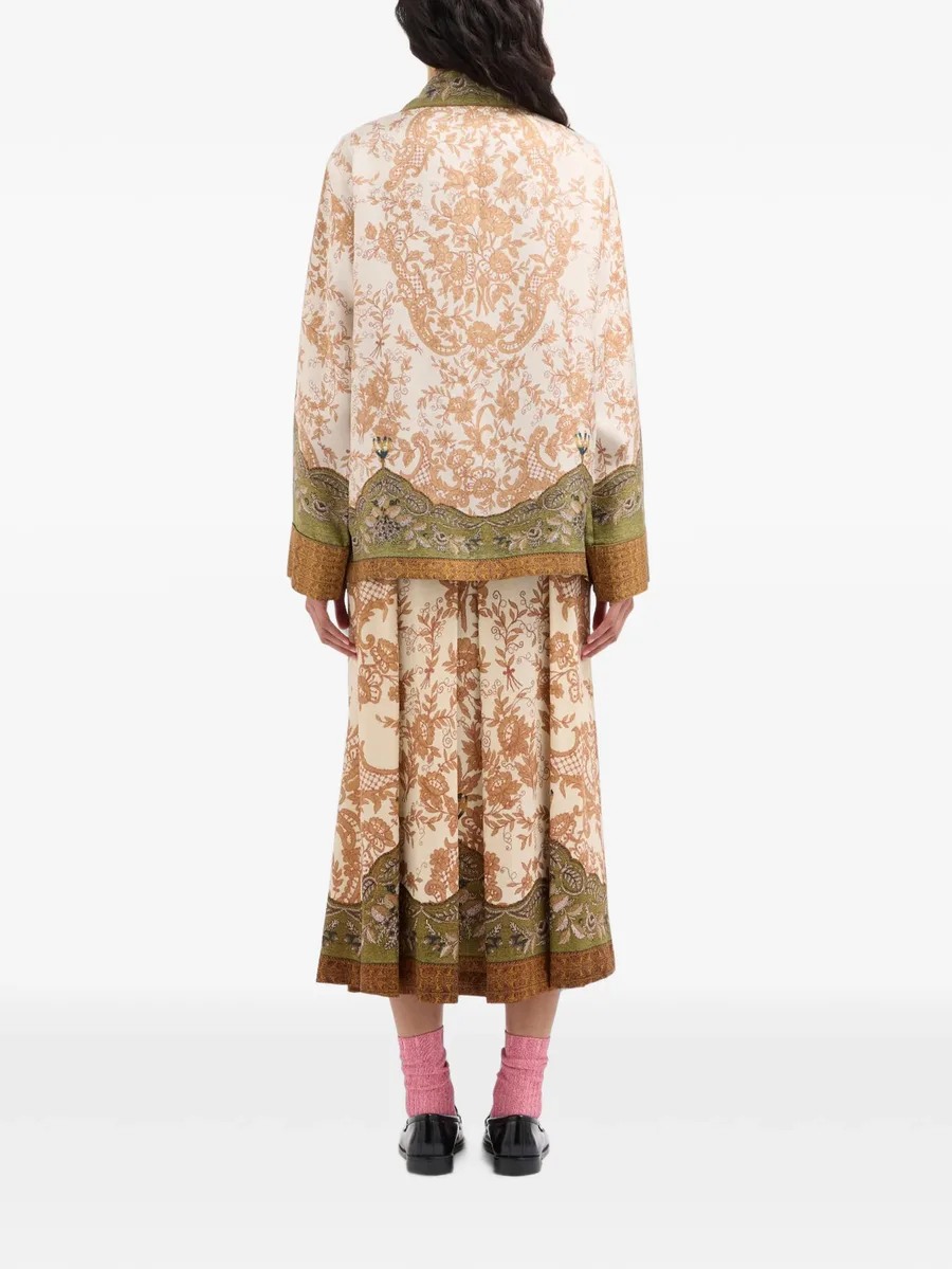 floral paisley silk blazer 4