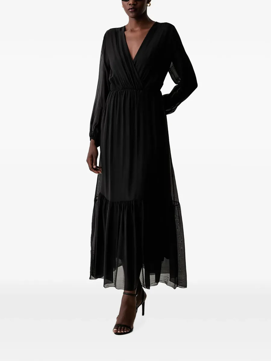 wrap-style tiered dress 2