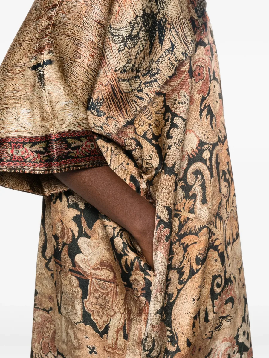 graphic-print V-neck maxi dress 5