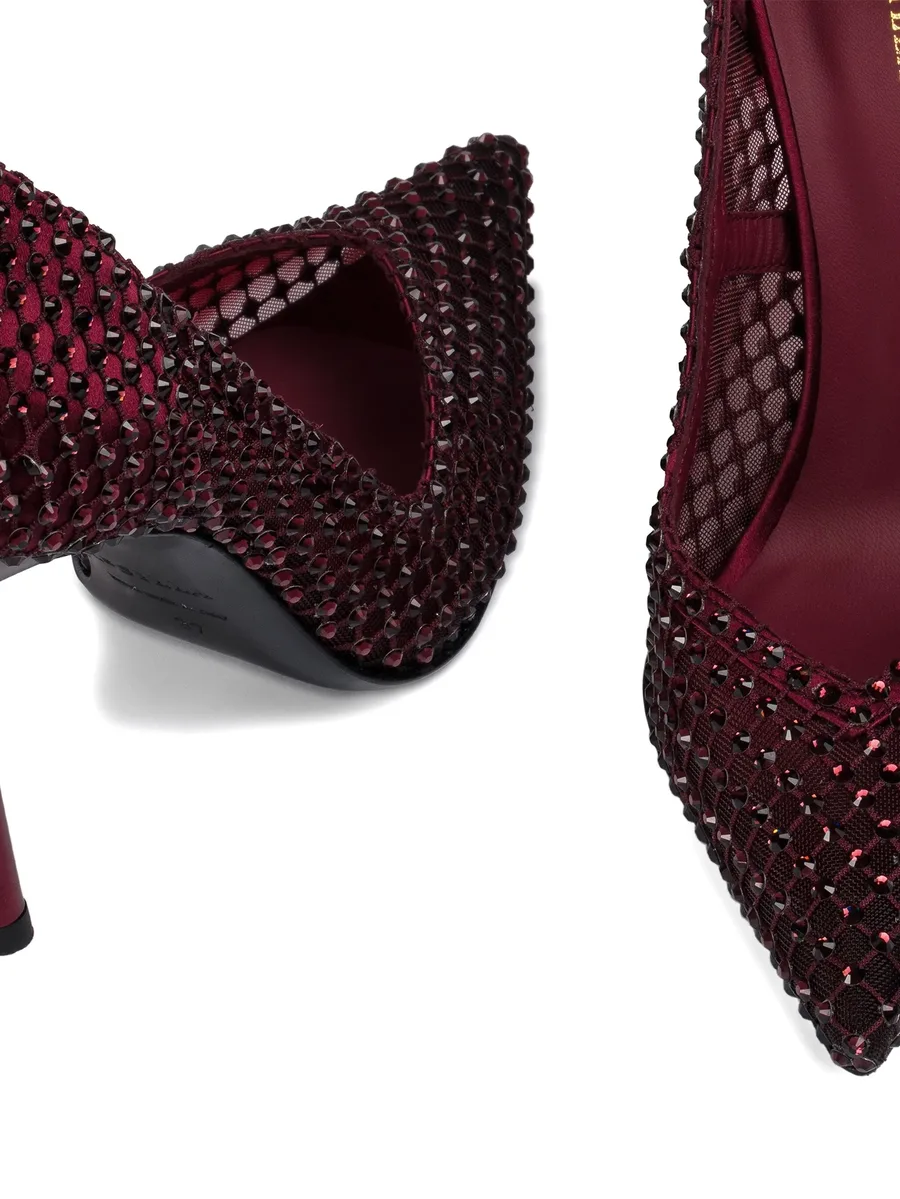100mm Gilda crystal-embellished mesh pumps 5