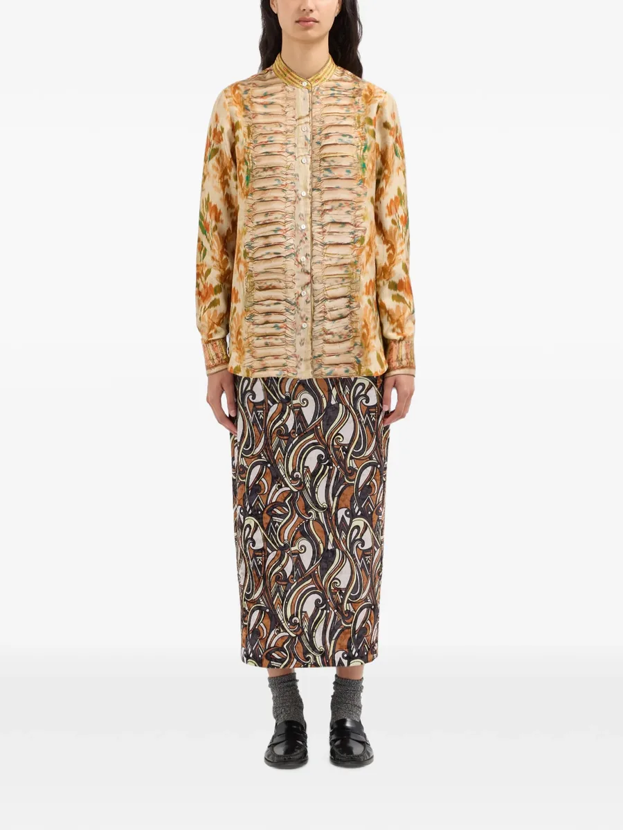 Aloe long-sleeve silk shirt 3