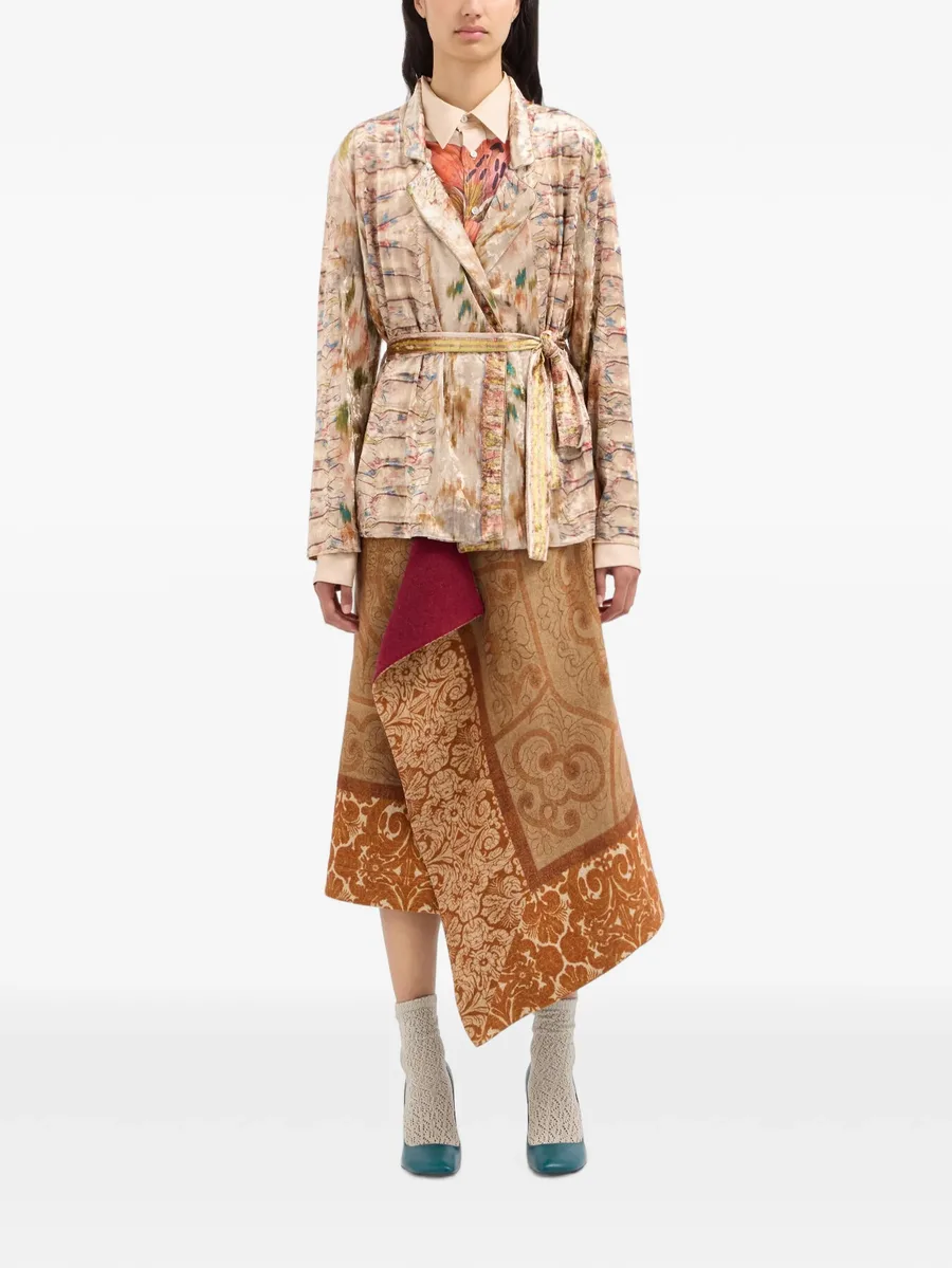 Ranat belted brushstroke-print blazer 3