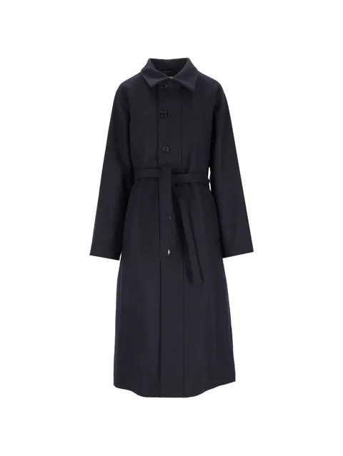 belted button-up coat