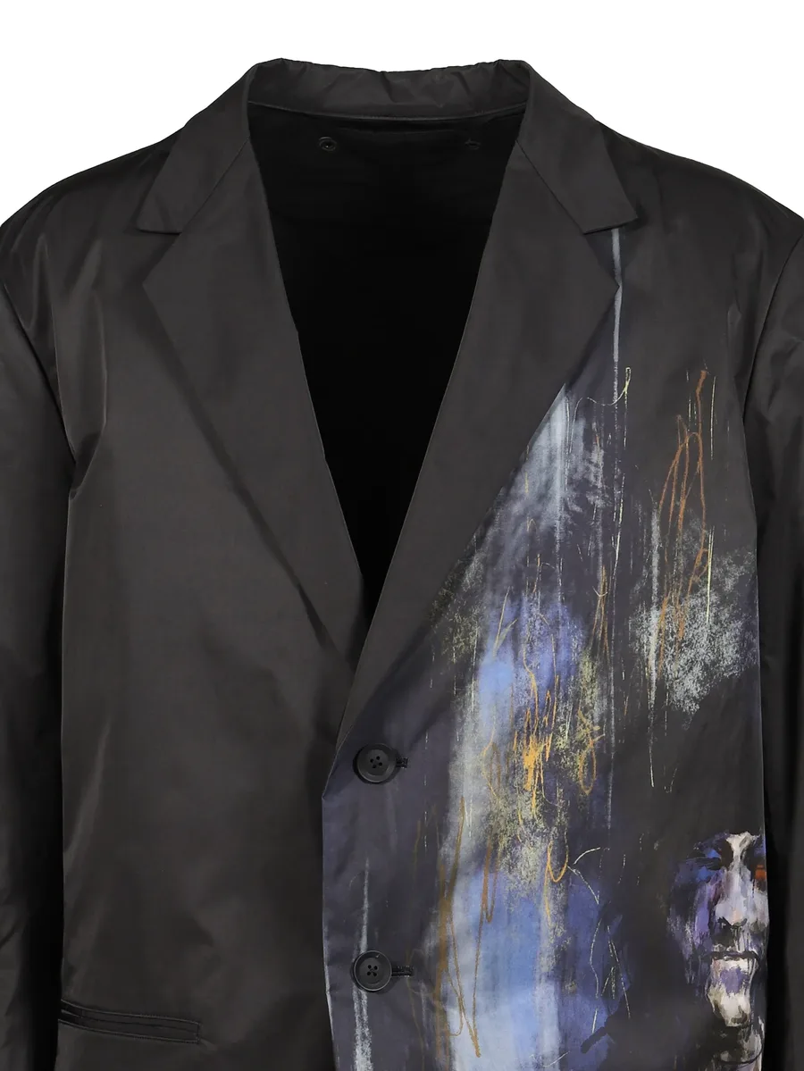 graphic-print reversible blazer 6