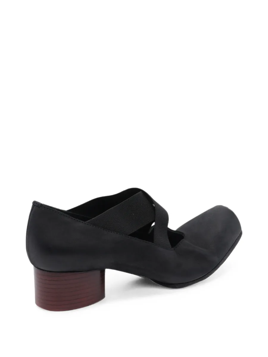 crossover-strap block-heel ballet flats 3