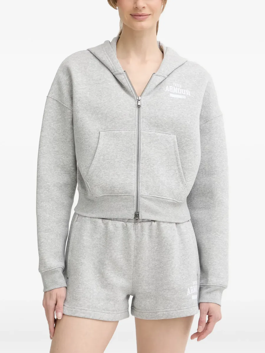 logo-print zip-up hoodie 1
