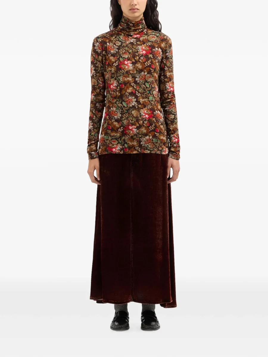 Sassonia floral-print turtleneck top 3