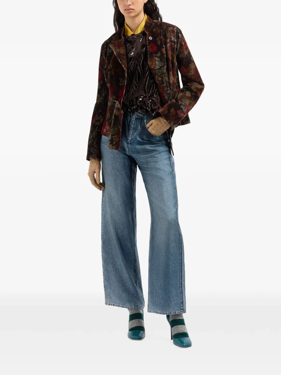 Gridox floral-print belted jacket 3