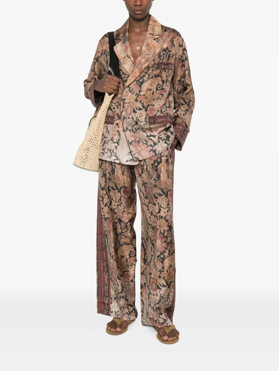 graphic-print double-breasted jacket 2