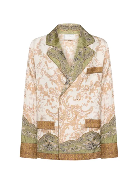 floral paisley silk blazer