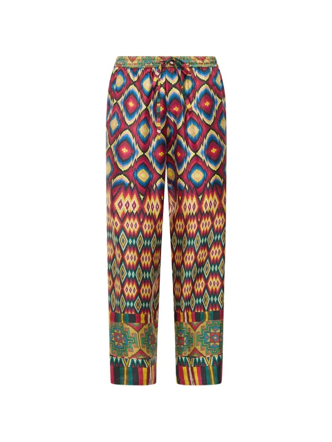 Alow straight-leg trousers