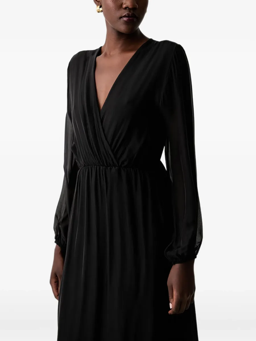 wrap-style tiered dress 4