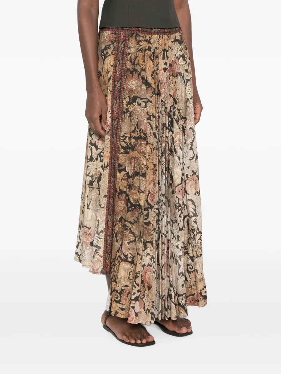 floral-print pleated maxi skirt 3