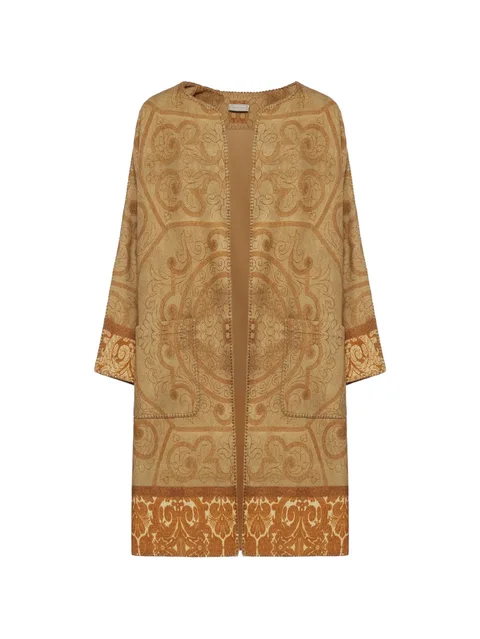 Pancake paisley-pattern kimono