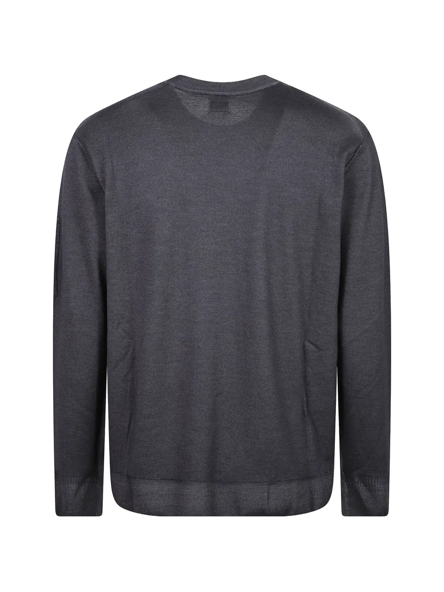 Lens-detail raglan-sleeve sweater 2