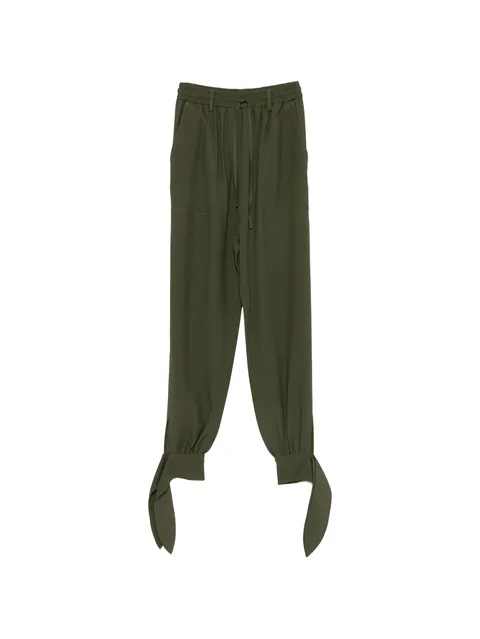 drawstring tie-cuff trousers