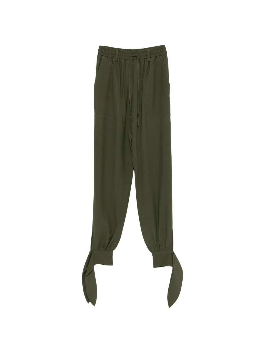 drawstring tie-cuff trousers 1