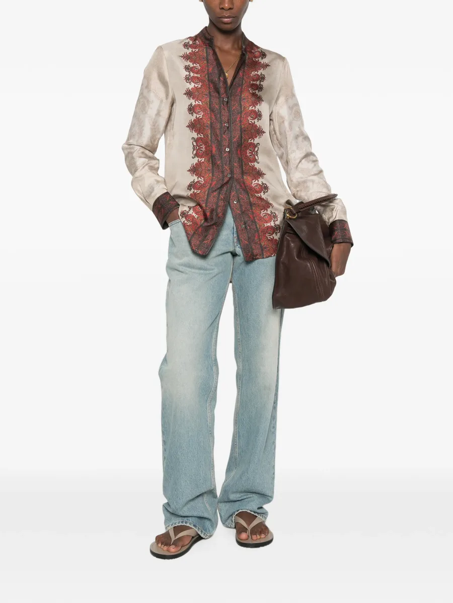 paisley-print silk shirt 2