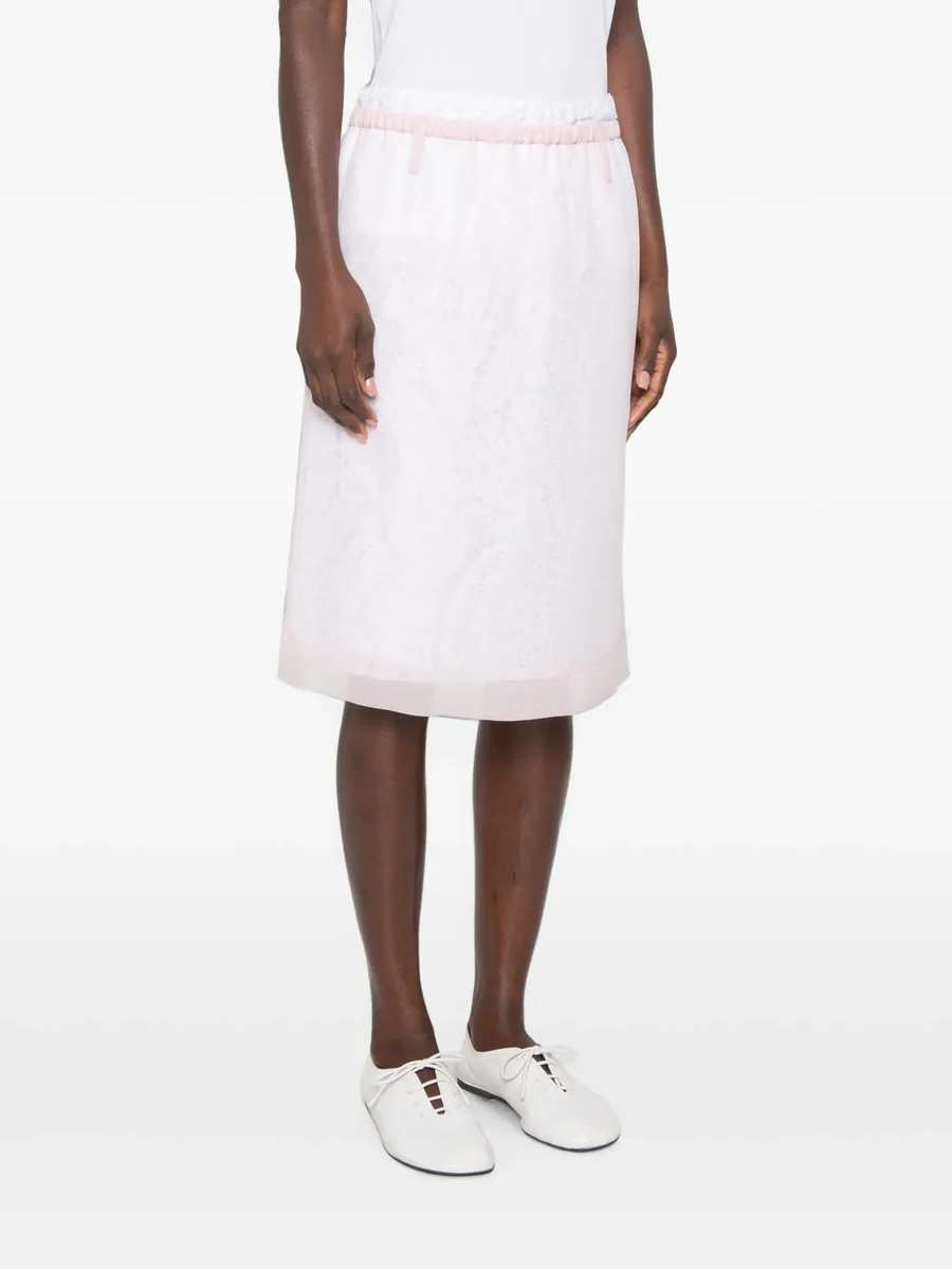 floral-lace belt-loops midi skirt 3