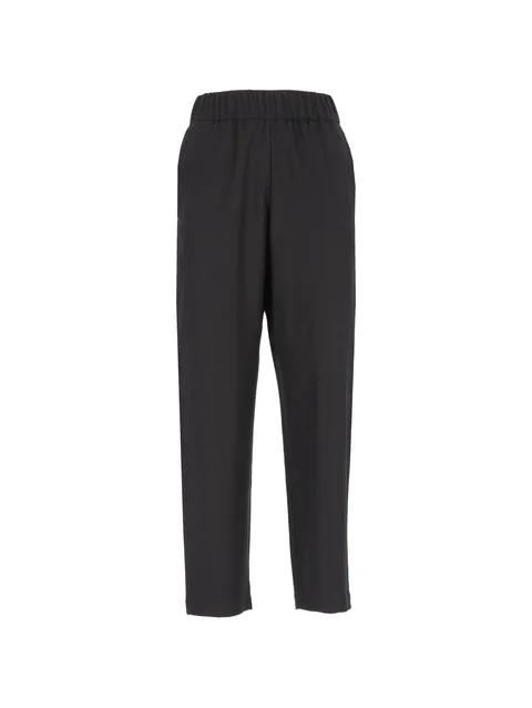 elasticated-waistband trousers