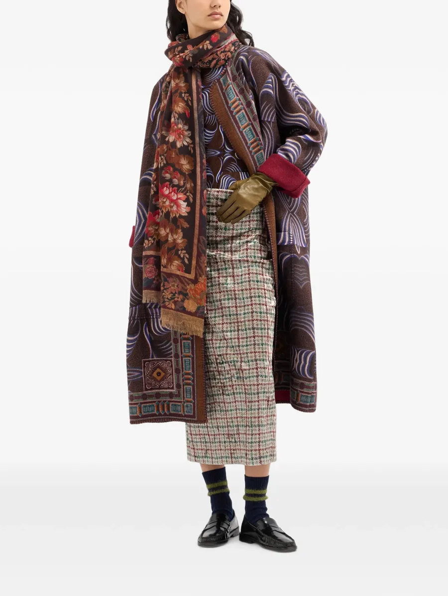Pancake geometric-print kimono 3