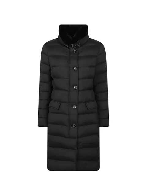 high-neck single-breasted coat