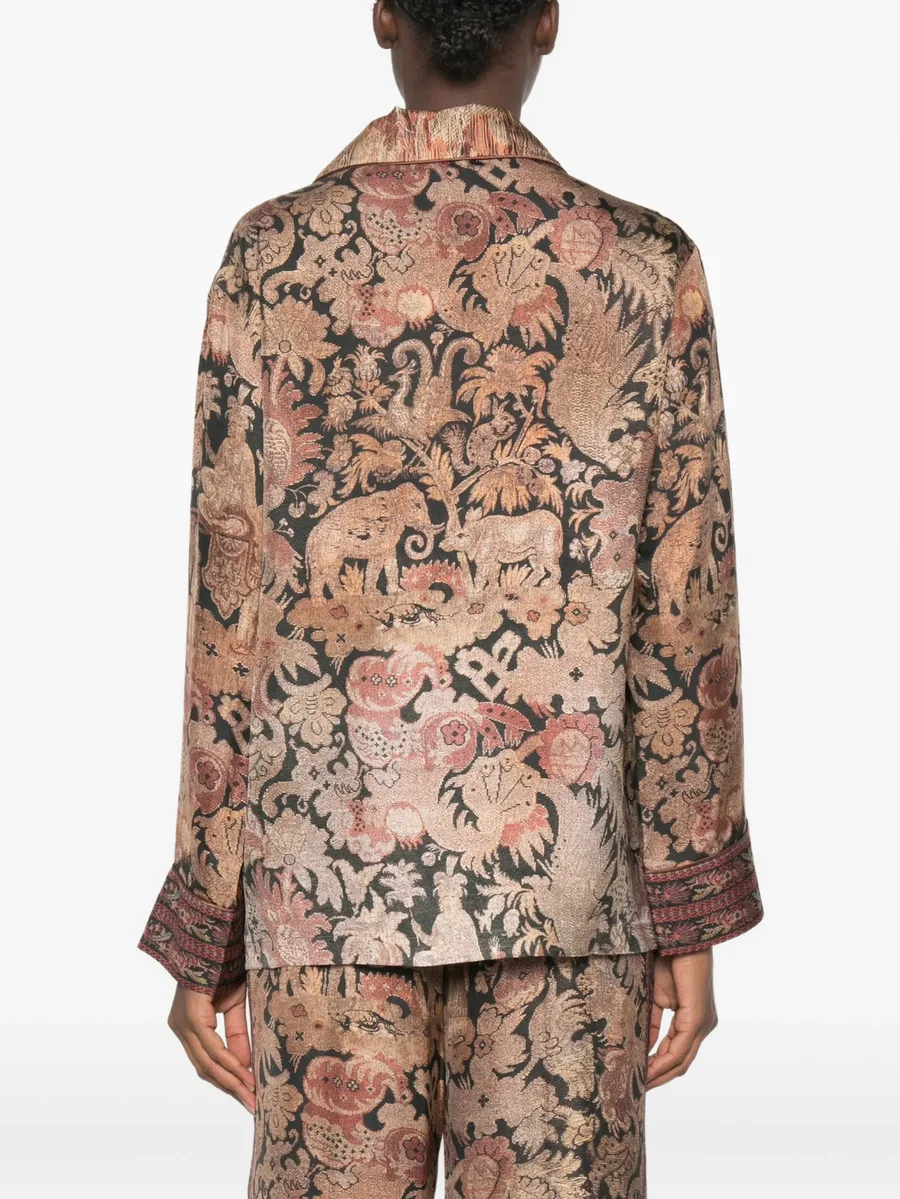 graphic-print double-breasted jacket 4