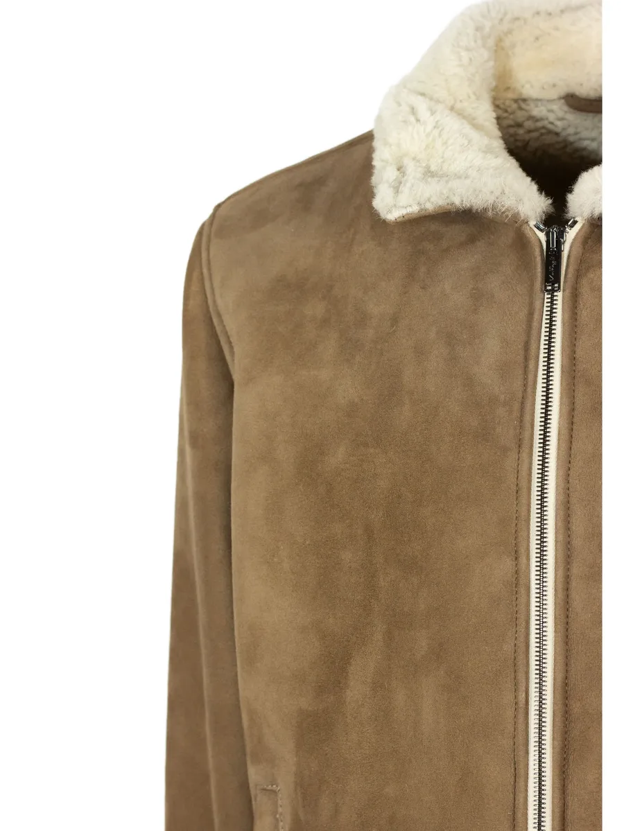 Big Ben fur-collar suede jacket 4