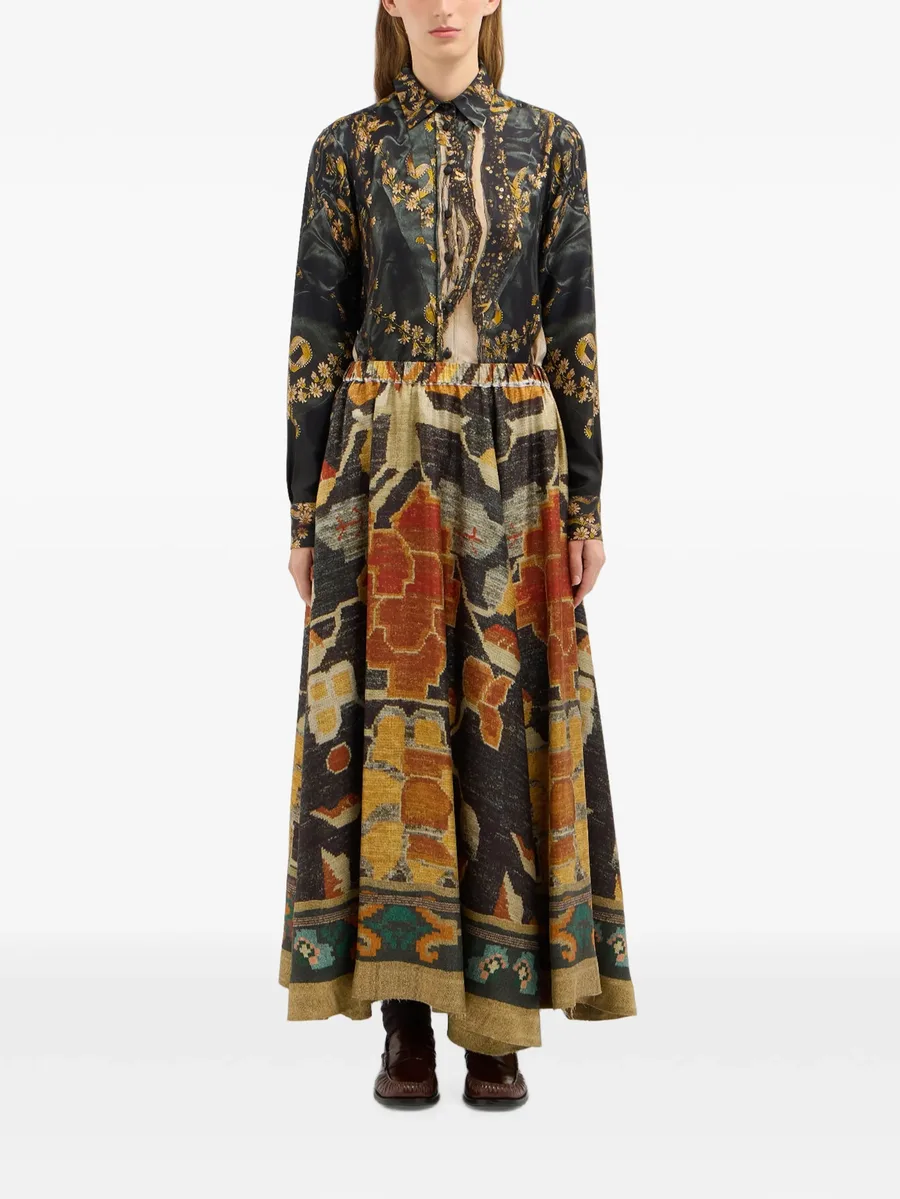 Aloe A-line maxi skirt 2