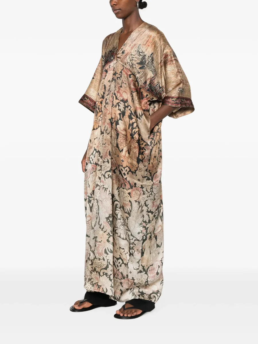 graphic-print V-neck maxi dress 2